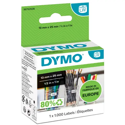 Etykiety 11353 / S0722530 do drukarek Dymo - Biała, papierowa - 24x12mm